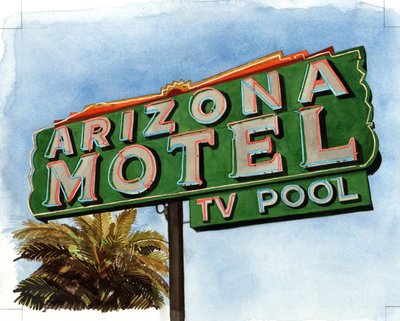 Arizona Motel on 6th Avenue, 2004 by Lucy Masterman
